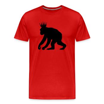 Roi des singes - T-shirt bio Premium Homme - rouge - Devant - Damien (186cm)