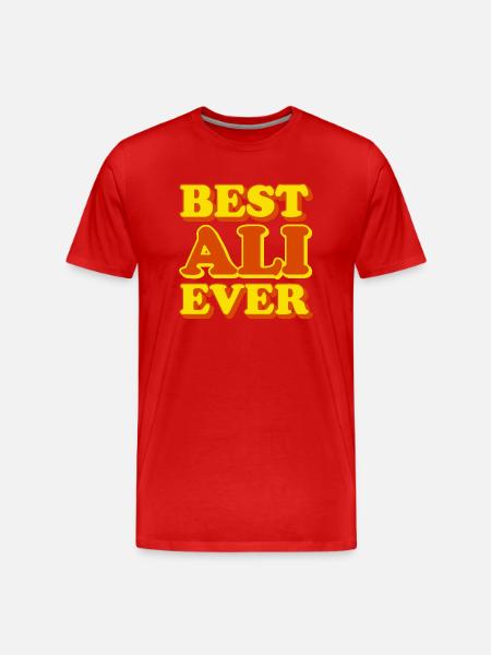 Ali First Name Funny Gift - Men's Premium Organic T-Shirt - red