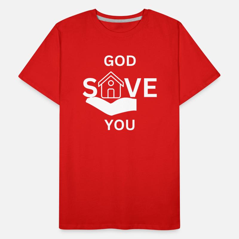 Dieu te préserve blanc T-shirt bio Premium Homme
