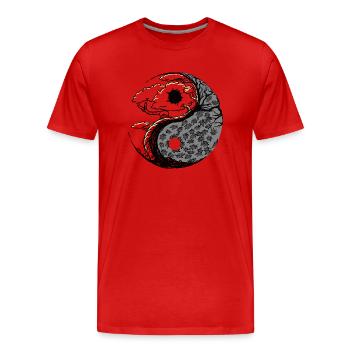 YING YANG Tai Chi GOBLINCORE - Men's Premium Organic T-Shirt - red - Front - Damien (186cm)