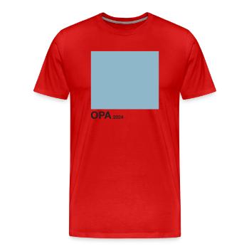 Opa 2024 blau - Männer Premium Bio T-Shirt - Rot - Vorne - Damien (186cm)