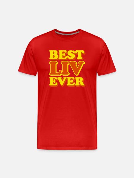 Liv First Name Funny Gift - Men's Premium Organic T-Shirt - red