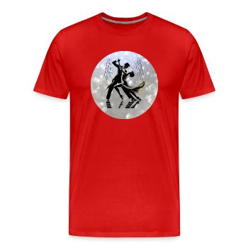 Ballabend mit Tangotänzern - Männer Premium Bio T-Shirt - Rot - Vorne - Damien (186cm)