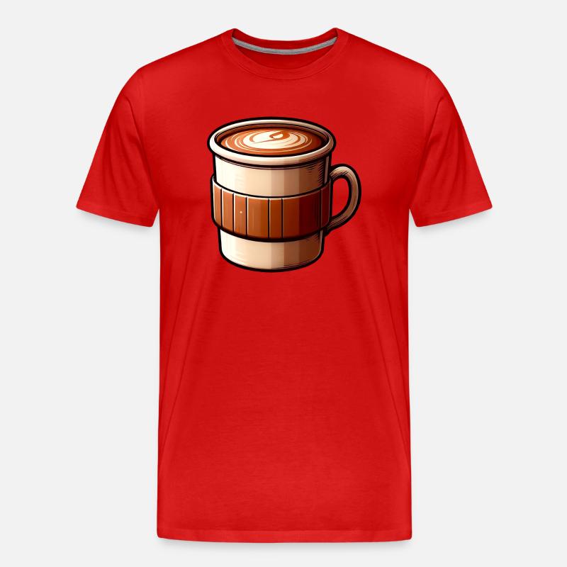 Kaffeetasse - Männer Premium Bio T-Shirt - Rot