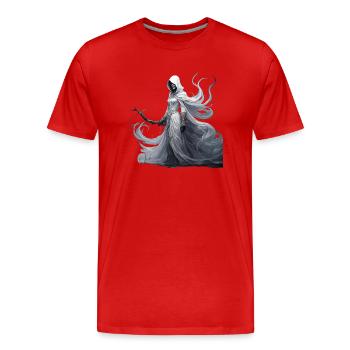 Gruseliges Halloween-partykostüm Banshee - T-shirt bio Premium Homme - rouge - Devant - Damien (186cm)
