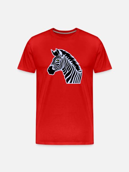 zebra - Men's Premium Organic T-Shirt - red