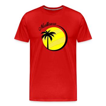Majorque - T-shirt bio Premium Homme - rouge - Devant - Damien (186cm)