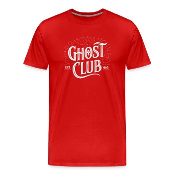 Ghost Club Est 1666 Halloween - Männer Premium Bio T-Shirt - Rot - Vorne - Damien (186cm)