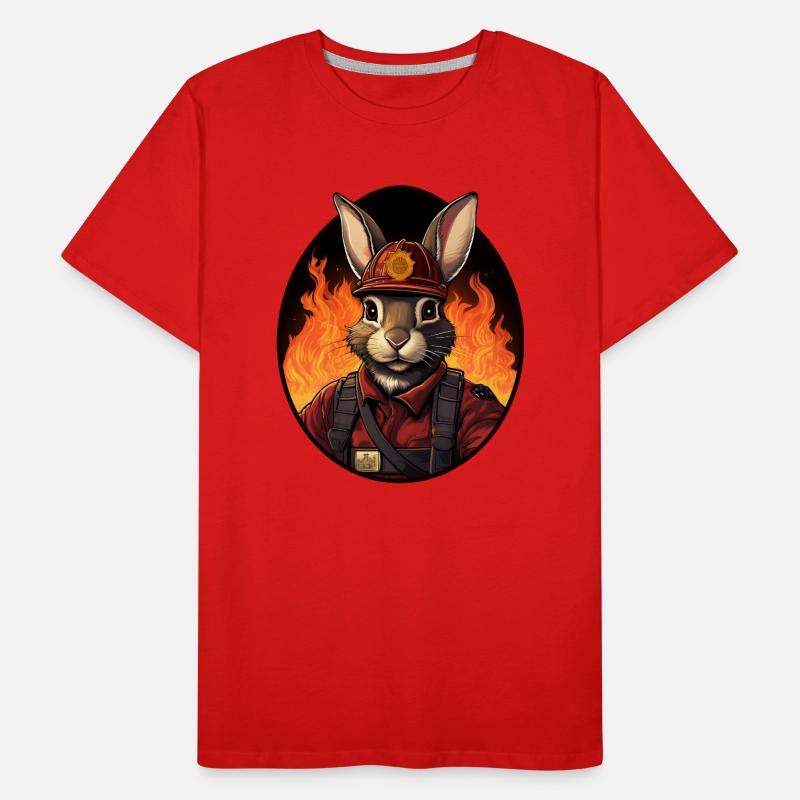 Lapin pompier T-shirt bio Premium Homme