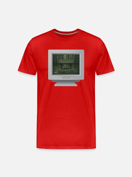 CRT design - The mysterious well... - Men's Premium Organic T-Shirt - red