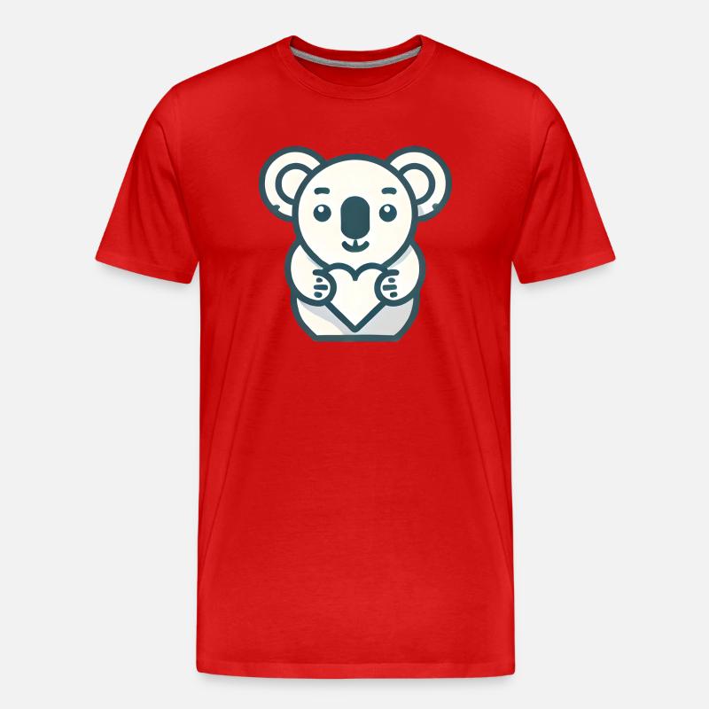 Koalabär - Männer Premium Bio T-Shirt - Rot