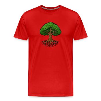 Tree of Life - Men's Premium Organic T-Shirt - red - Front - Damien (186cm)