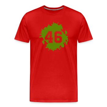 blob 46 - Men's Premium Organic T-Shirt - red - Front - Damien (186cm)