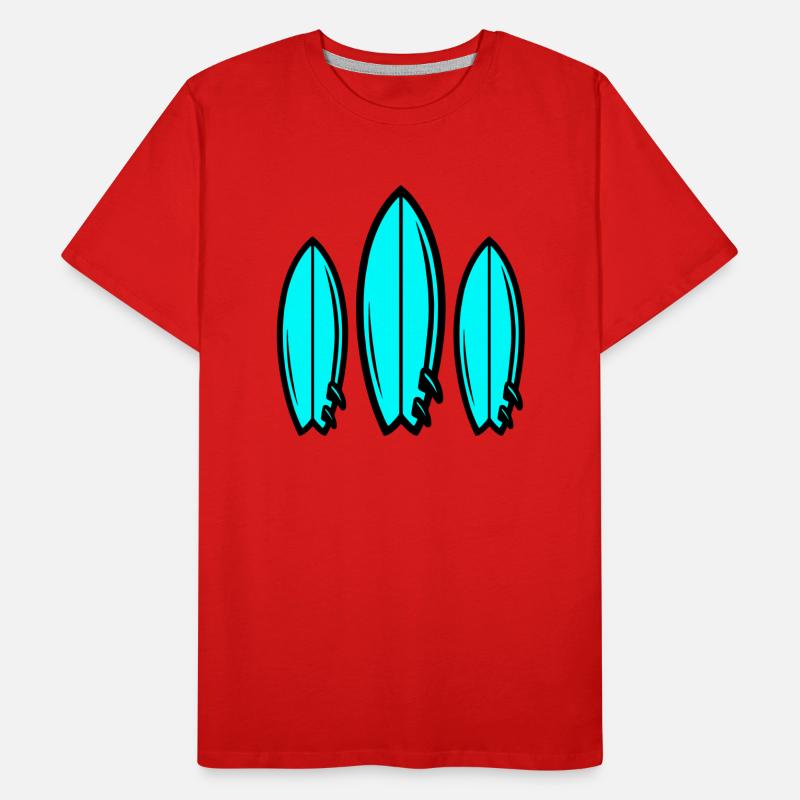 Planche de surf symbole surf T-shirt bio Premium Homme