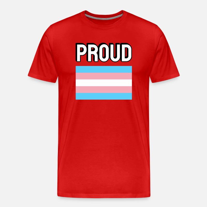 Trans Pride Transpride Flagge Stolz - Männer Premium Bio T-Shirt - Rot