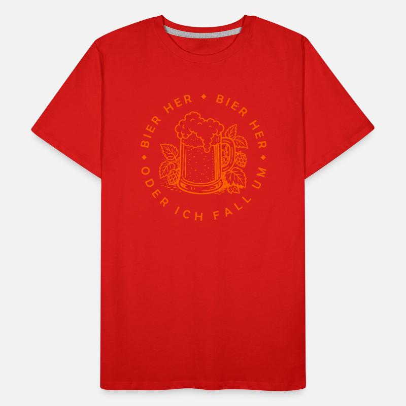 Bienen hier - Oder ich fall um! Männer Premium Bio T-Shirt