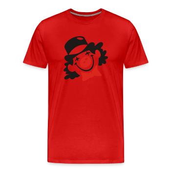 clown - Männer Premium Bio T-Shirt - Rot - Vorne - Damien (186cm)