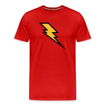Blitz - Männer Premium Bio T-Shirt - Rot - Vorne - Damien (186cm)