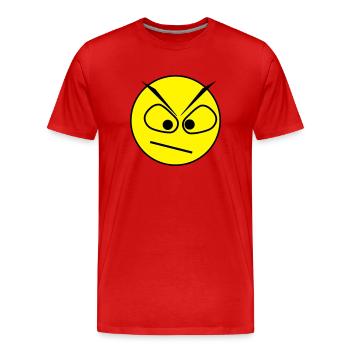 angry view - Männer Premium Bio T-Shirt - Rot - Vorne - Damien (186cm)