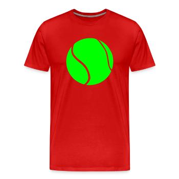 Tennis - Männer Premium Bio T-Shirt - Rot - Vorne - Damien (186cm)