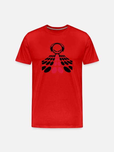 DJ - Men's Premium Organic T-Shirt - red
