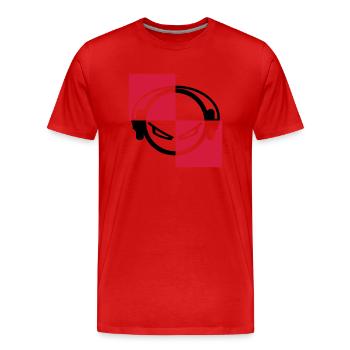 dj - T-shirt bio Premium Homme - rouge - Devant - Damien (186cm)
