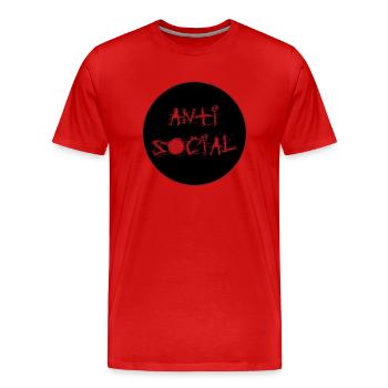 Anti-Social - Men's Premium Organic T-Shirt - red - Front - Damien (186cm)