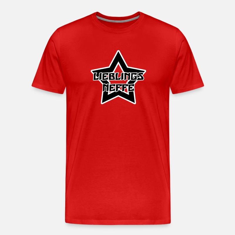 lieblings neffe - Männer Premium Bio T-Shirt - Rot