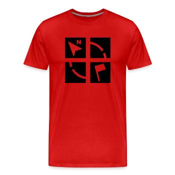 Land Surveying - Männer Premium Bio T-Shirt - Rot - Vorne - Damien (186cm)