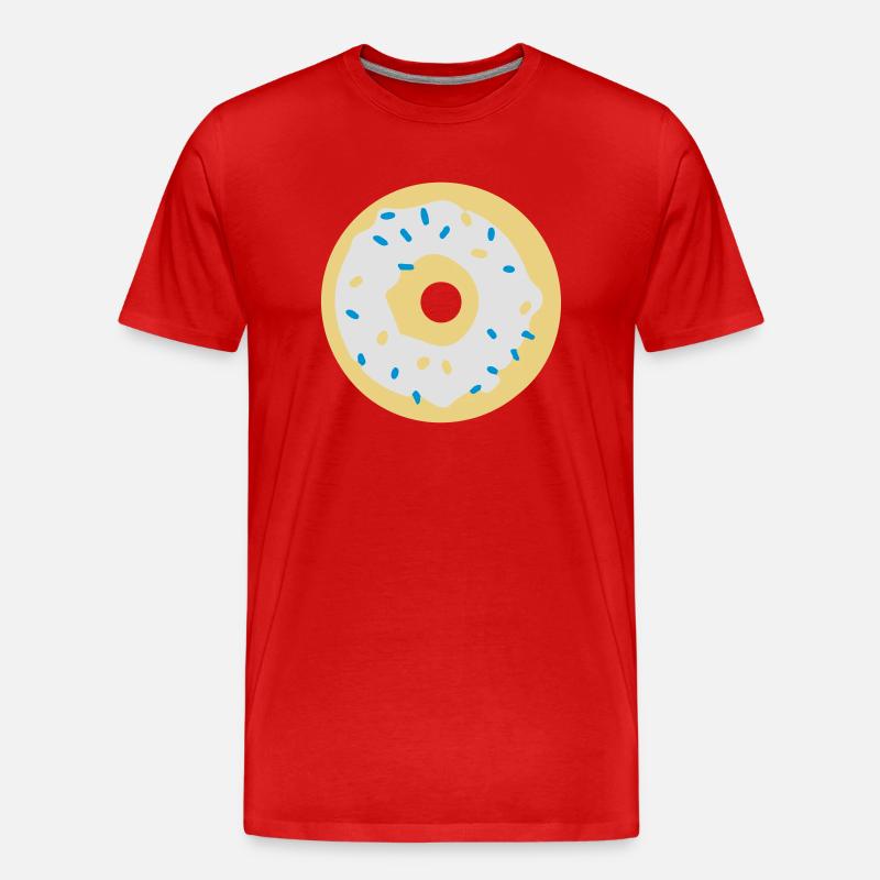 donut - Ekologiczna koszulka męska Premium - czerwony