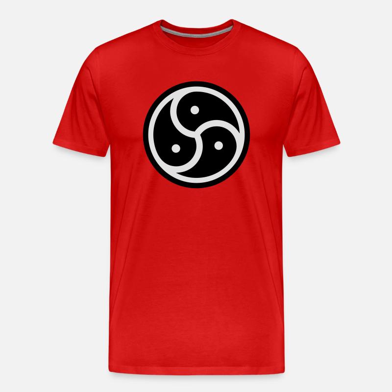 BDSM Logo - Männer Premium Bio T-Shirt - Rot
