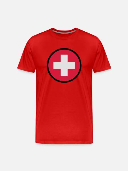 switzerland_round_3c - Men's Premium Organic T-Shirt - red