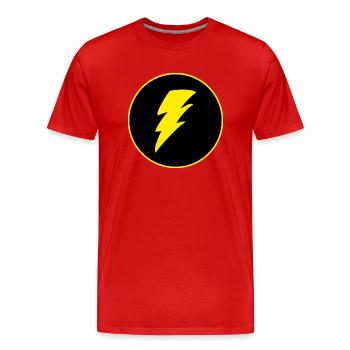 Eclair - T-shirt bio Premium Homme - rouge - Devant - Damien (186cm)