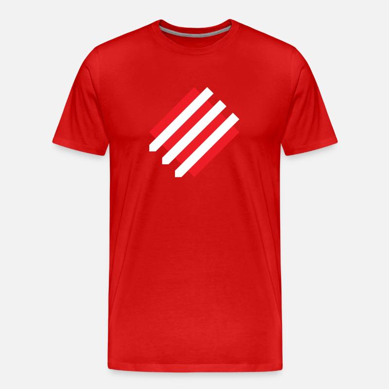 Eiserne Front Simplified Weiss - Männer Premium Bio T-Shirt - Rot