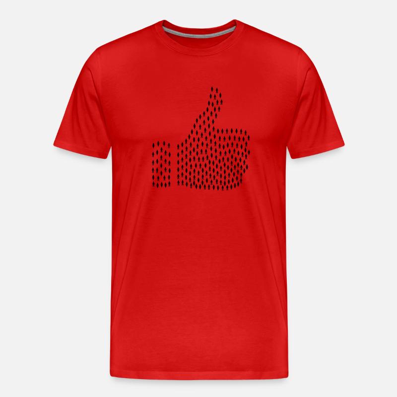 Like - Männer Premium Bio T-Shirt - Rot