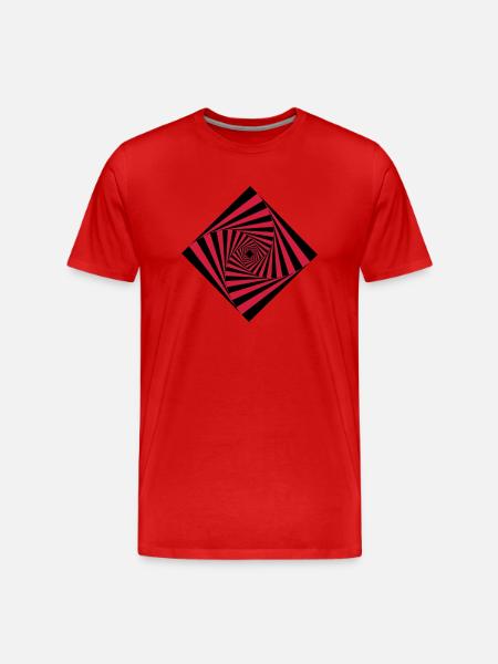 spirale_carr2_m_red - T-shirt bio Premium Homme - rouge