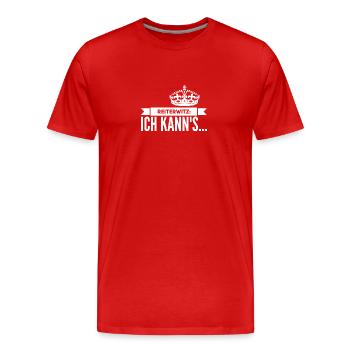 Pferdeliebe - Männer Premium Bio T-Shirt - Rot - Vorne - Damien (186cm)