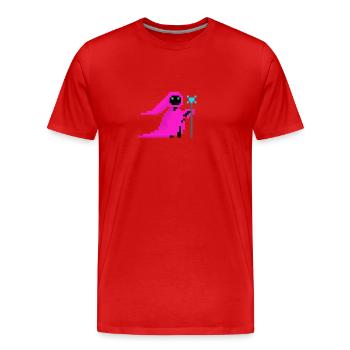 Magier rosa - Männer Premium Bio T-Shirt - Rot - Vorne - Damien (186cm)
