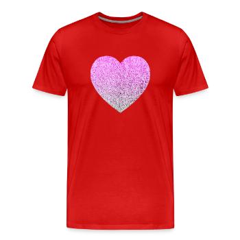 glitter - Men's Premium Organic T-Shirt - red - Front - Damien (186cm)
