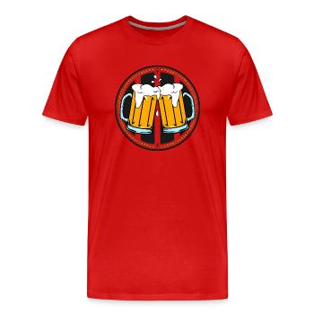 Steins, Logo - T-shirt bio Premium Homme - rouge - Devant - Damien (186cm)