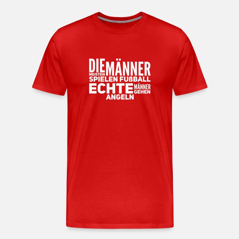 fischen - Männer Premium Bio T-Shirt - Rot