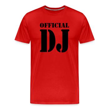 DJ - Men's Premium Organic T-Shirt - red - Front - Damien (186cm)