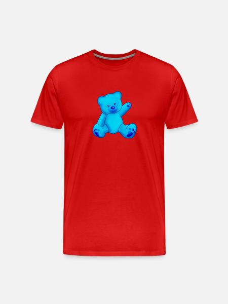 OURSON COULEUR BLEU - T-shirt bio Premium Homme - rouge