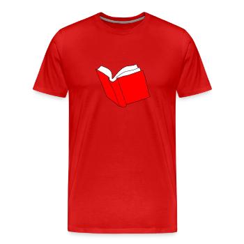 Buch - Männer Premium Bio T-Shirt - Rot - Vorne - Damien (186cm)