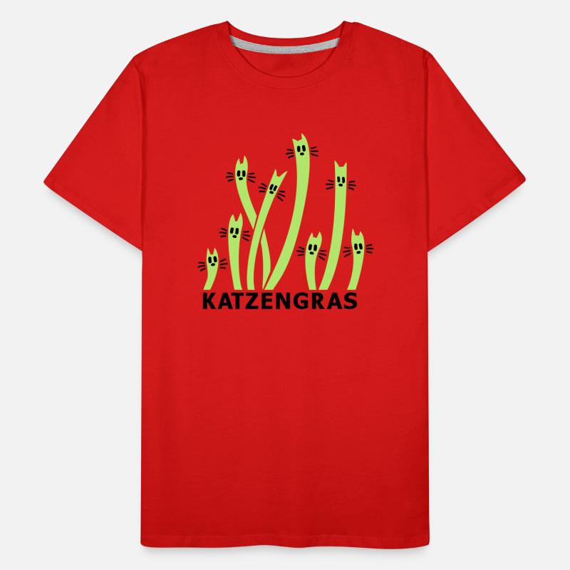 Cat Grass 2 Men's Premium Organic T-Shirt