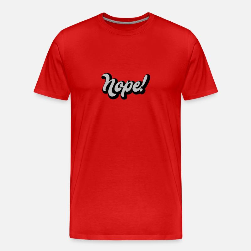 nope! - Männer Premium Bio T-Shirt - Rot