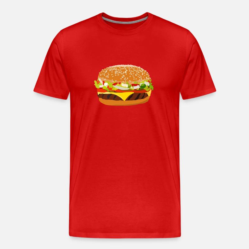 Hamburger - Männer Premium Bio T-Shirt - Rot
