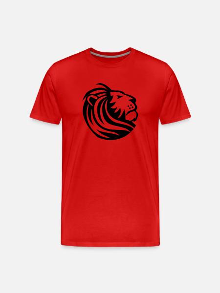 Lion! - Men's Premium Organic T-Shirt - red