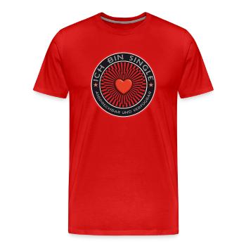 Single - Männer Premium Bio T-Shirt - Rot - Vorne - Damien (186cm)