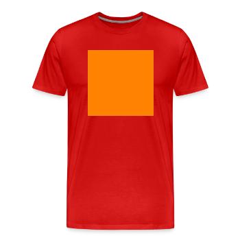 Quadrat orange - Männer Premium Bio T-Shirt - Rot - Vorne - Damien (186cm)